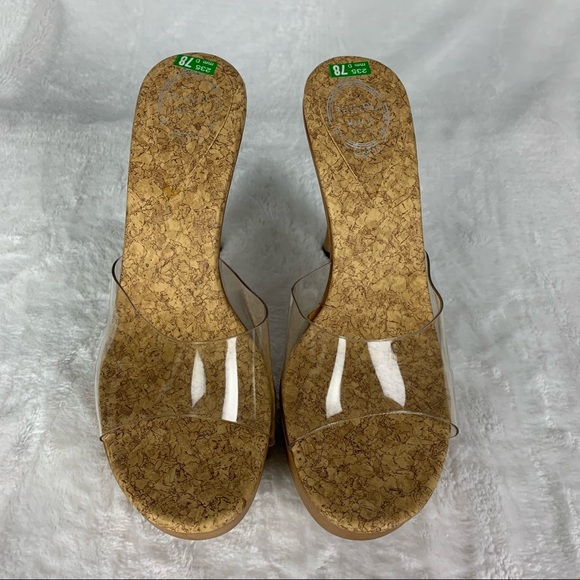 spinel size 7 nwot cork open toe heels - Picture 8 of 12